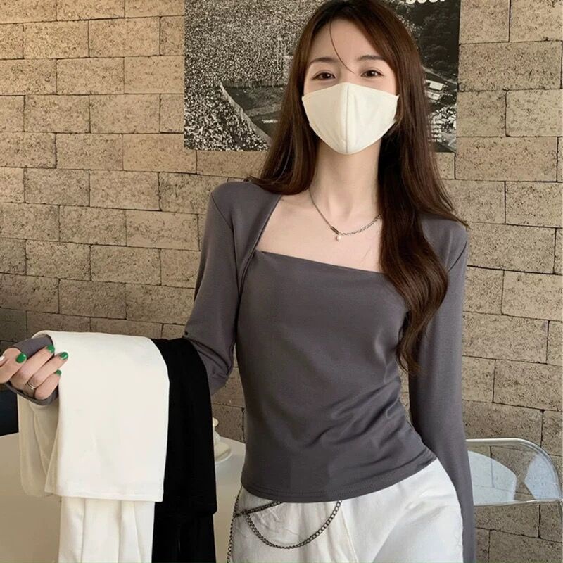 NRVP Áo Thun Nữ Dài Tay Dáng Rộng Phong Cách Hàn Quốc Thời Trang Mới 2023
