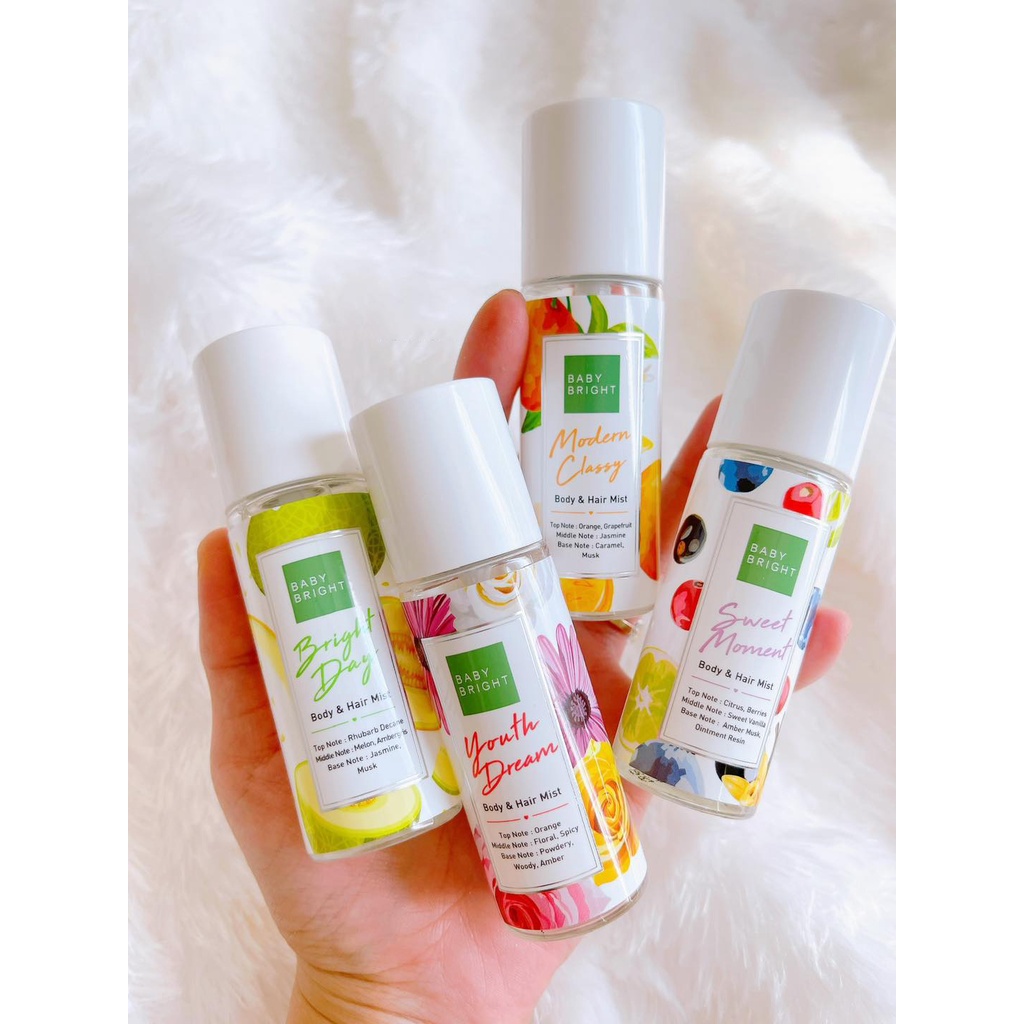 Xịt Thơm Baby Bright dành Cho Da Và Tóc Hương Thơm Dịu Baby Bright Body And Hair Mist 50ml