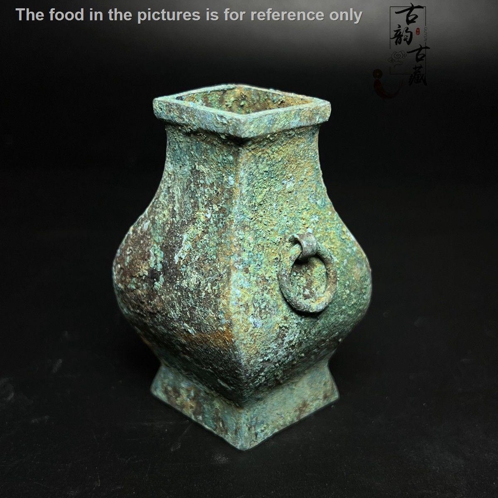 [Unearthed Yi Ding Túi Hình Vuông Bằng Đồng Cổ Điển Chính Hãng Cổ Điển