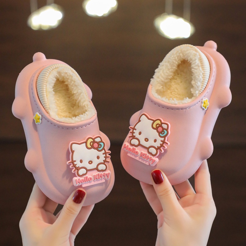 Dép Sục Bông Đi Trong Nhà Hình Mèo Hello Kitty Dễ Thương