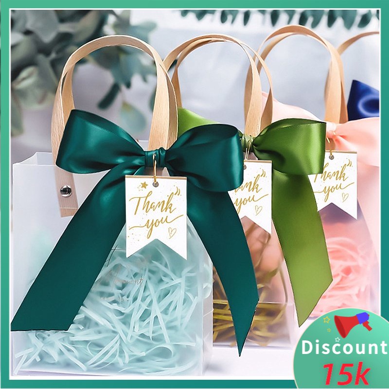 Túi Tote Đựng Quà Tặng Nhiều Màu Sắc Thắt Nơ Ruy Băng Xinh Xắn