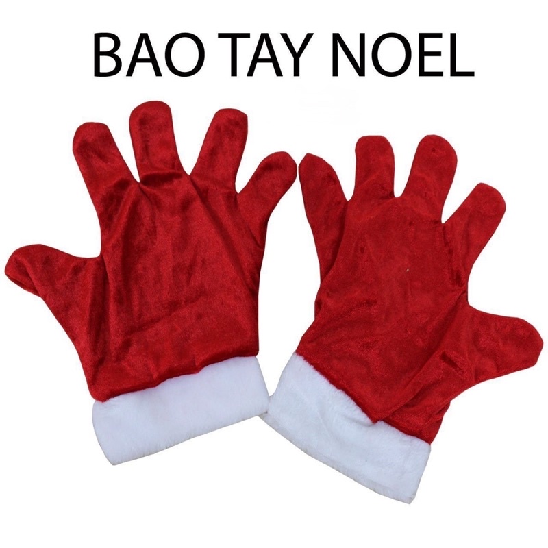 Bao Tay Noel, Túi Quà Noel, Bộ Râu Ông Già Noel Phụ Kiện Hoá Trang Trang Phục Noel