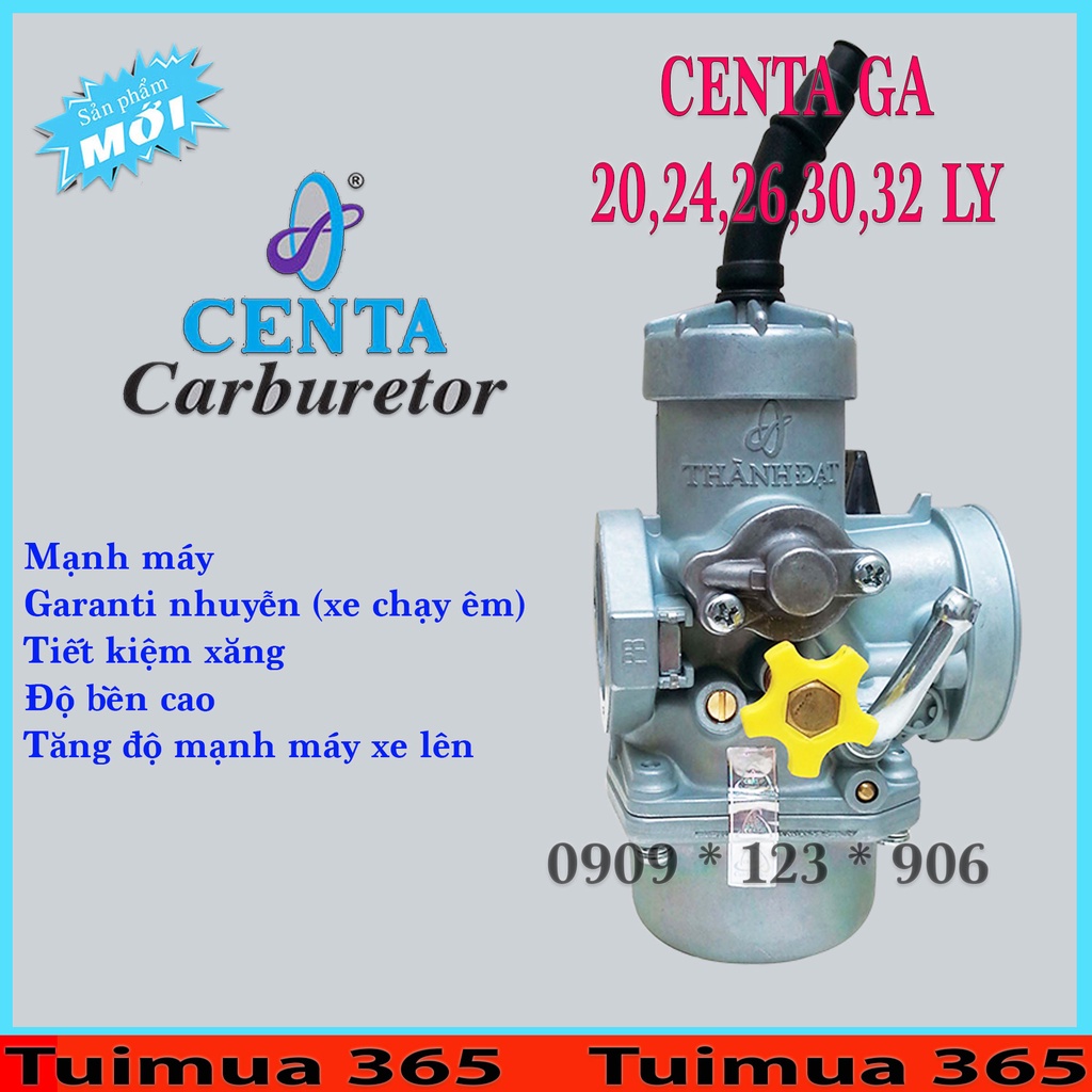 BỘ CHẾ HÒA KHÍ - BÌNH XĂNG CON CENTA 125, CENTA 150, CENTA 175, Bông Mai