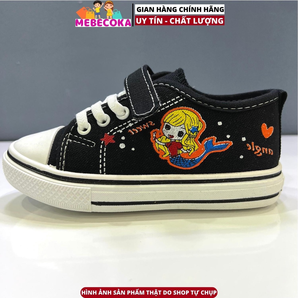 Giày thể thao quai khóa dán phong cách Hàn Quốc xinh xắn cho bé gái loại đẹp MBCK