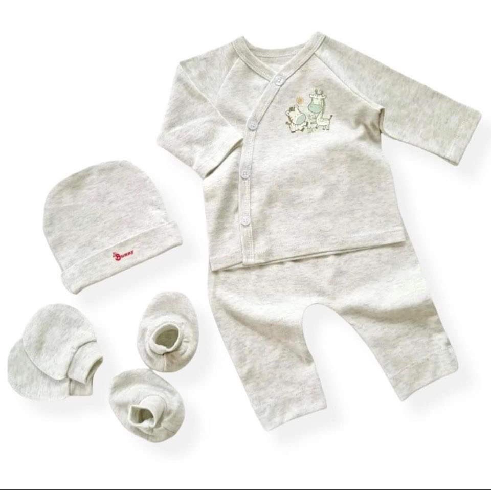 Bộ Sơ Sinh⚡️FREE SHIP⚡️Set Bộ Bunny Cho Bé Từ Sơ Sinh Đến 10Kg Không Kèm Mũ
