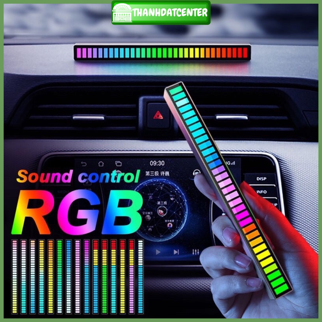 Thanh Đèn Led Rgb 16 Triệu Màu Điều Khiển Bằng App Tặng Sạc, Cảm Ứng Âm Thanh - Đèn Led Nháy Theo Nhạc - Đèn Trang Trí