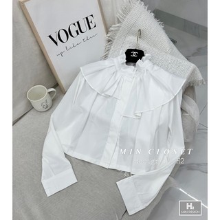 ÁO SƠ MI CỔ BÈO TAY DÀI. Size S M