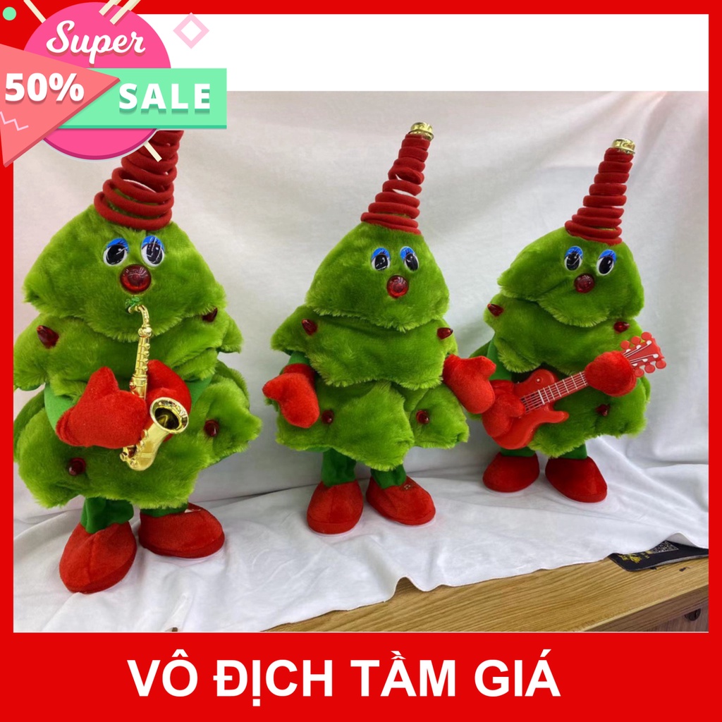 Cây Thông Nhảy Múa Vui Nhộn, Có Đèn và Âm Thanh, Đồ chơi Giáng Sinh dành cho bé
