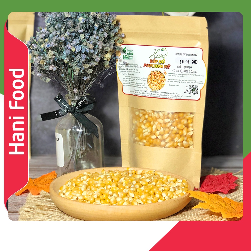 Ngô Mỹ Làm Bắp Rang Bơ 1Kg, Nhập Khẩu Mỹ