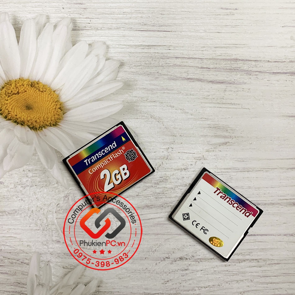 Thẻ nhớ CF card Transcend công nghiệp 2GB 133x, chuyên dùng cho máy CNC, PLC, cơ khí chính xác