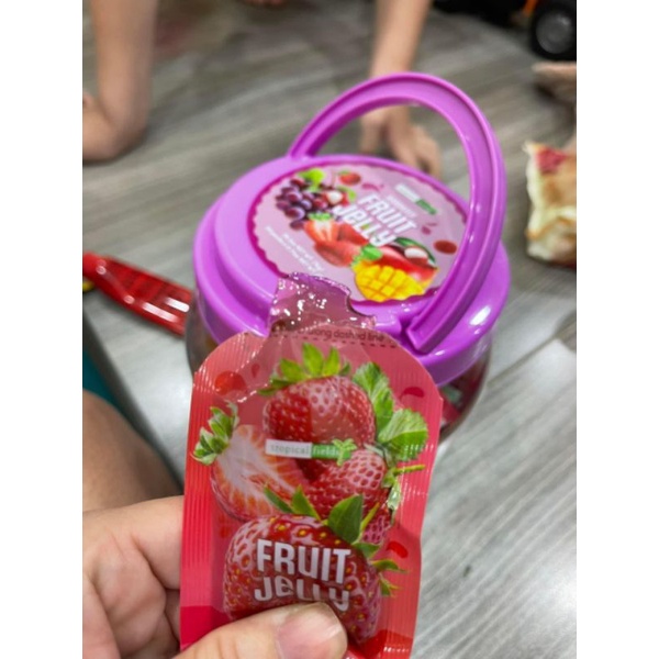 Thạch rau câu trái cây nguyên chất hộp 1kg 50 gói 4 vị hàng nhập Mỹ