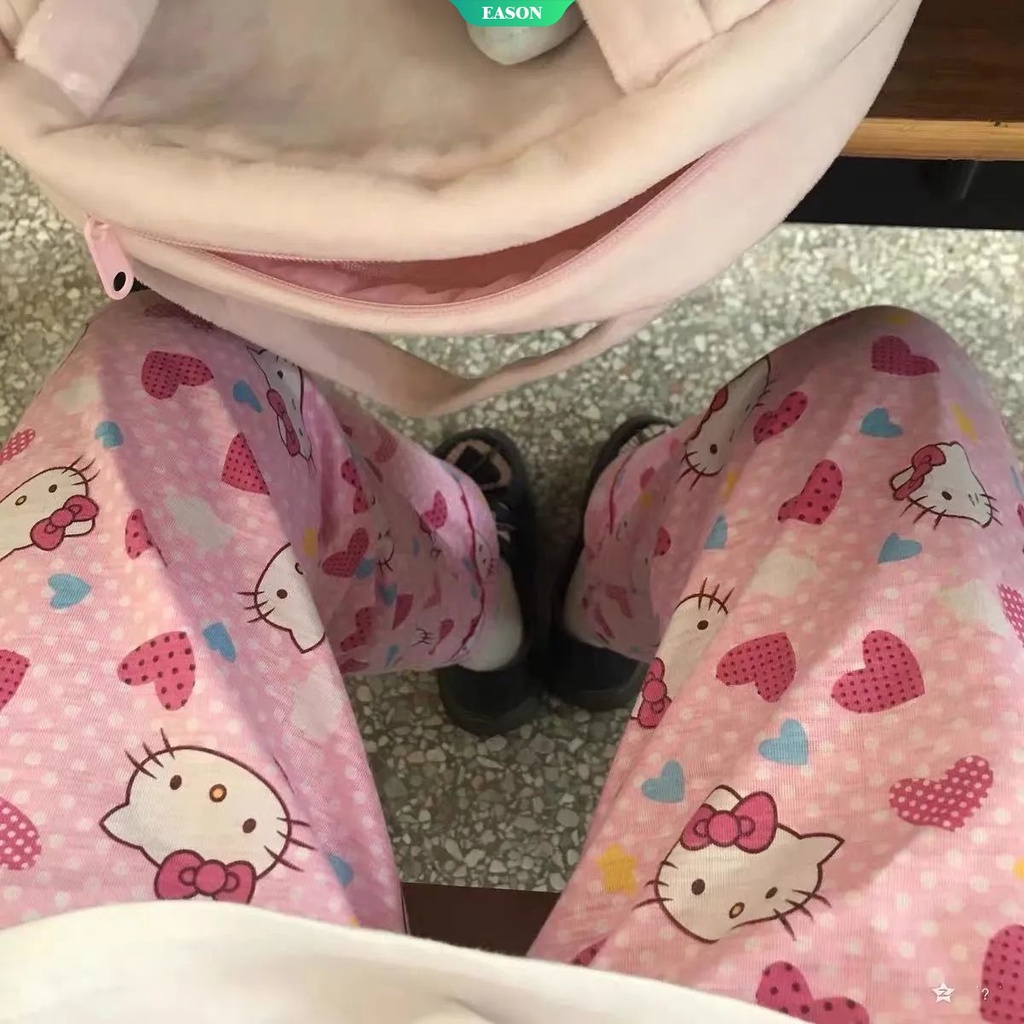 Quần Ngủ In Hình Hello Kitty Phong Cách Hàn Quốc Dễ Thương Thời Trang Mùa Hè Cho Nữ