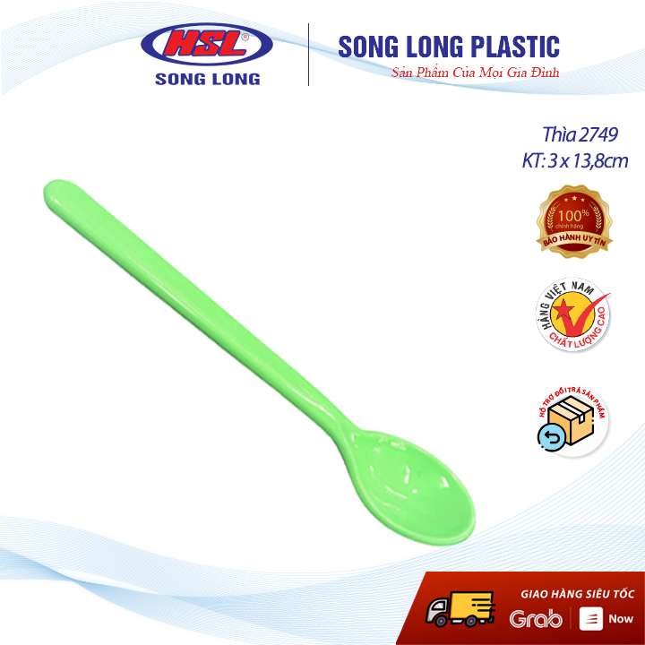 Thìa nhựa ăn cháo, ăn bột cho bé các cỡ -Song Long