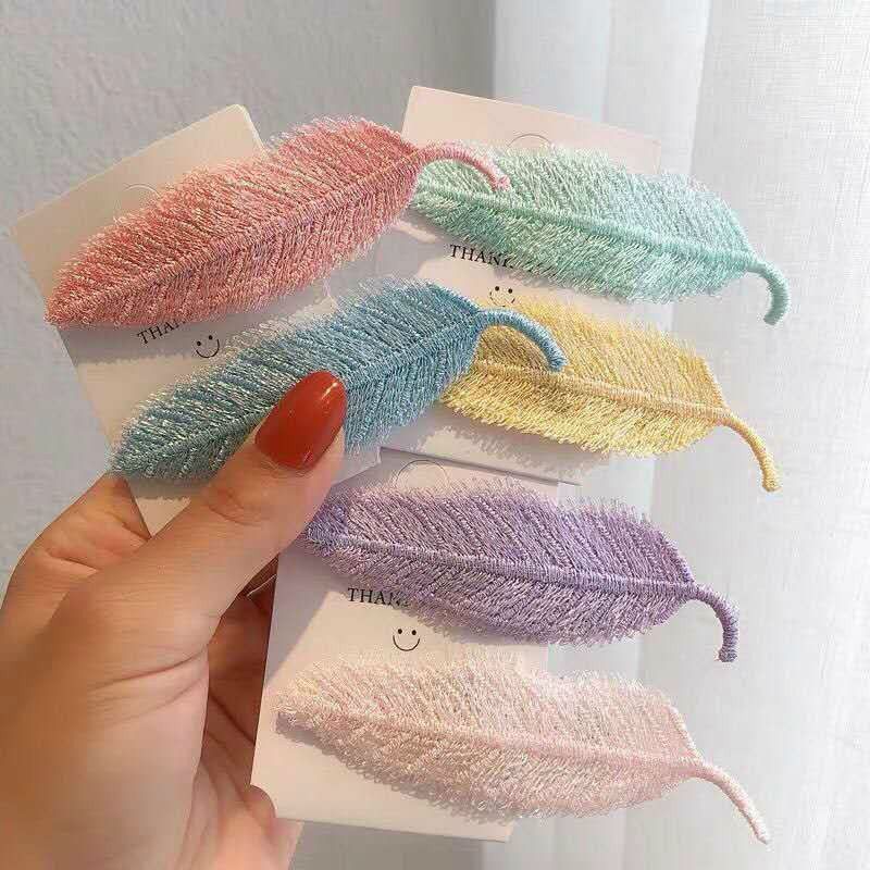 Kẹp tóc hình lá ánh kim xinh xắn phong cách Hàn Quốc cho bạn nữ EMMY_SHOP_90