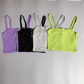 Áo croptop forever21 hai dây thun gân xuất xịn