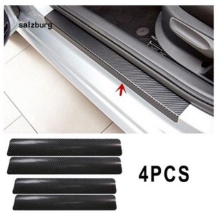 Decal tem Miếng dán 3D carbon cacbon trang trí chống trầy chân cửa xe hơi ô tô