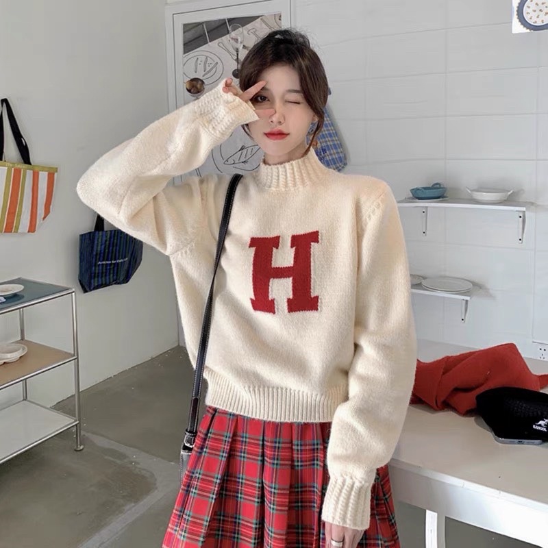 ➖ ÁO LEN CHỮ H OVERSIZE ➖