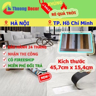 Miếng dán sàn nhựa giả gỗ sẵn keo 2mm - kích thước 45,7cm x 15,5cm - loại ngắn - bóc dán - sẵn keo
