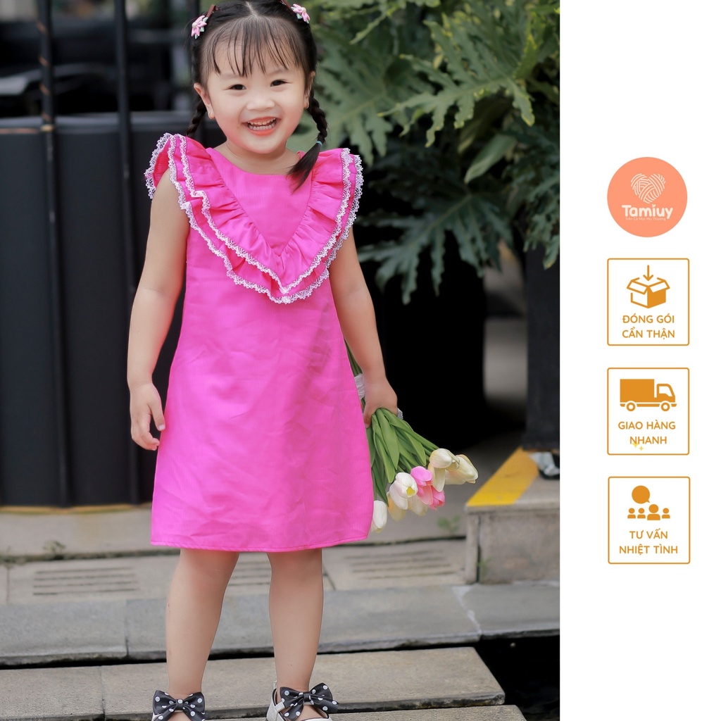 Đầm Cho Bé Gái Tamiuy Thiết Kế Xẻ Hình Tim Sau Lưng Dáng Cổ Bèo Phong Cách Ngày Hè Đơn Giản Cho Bé Từ 6 Tháng - 1 Tuổi