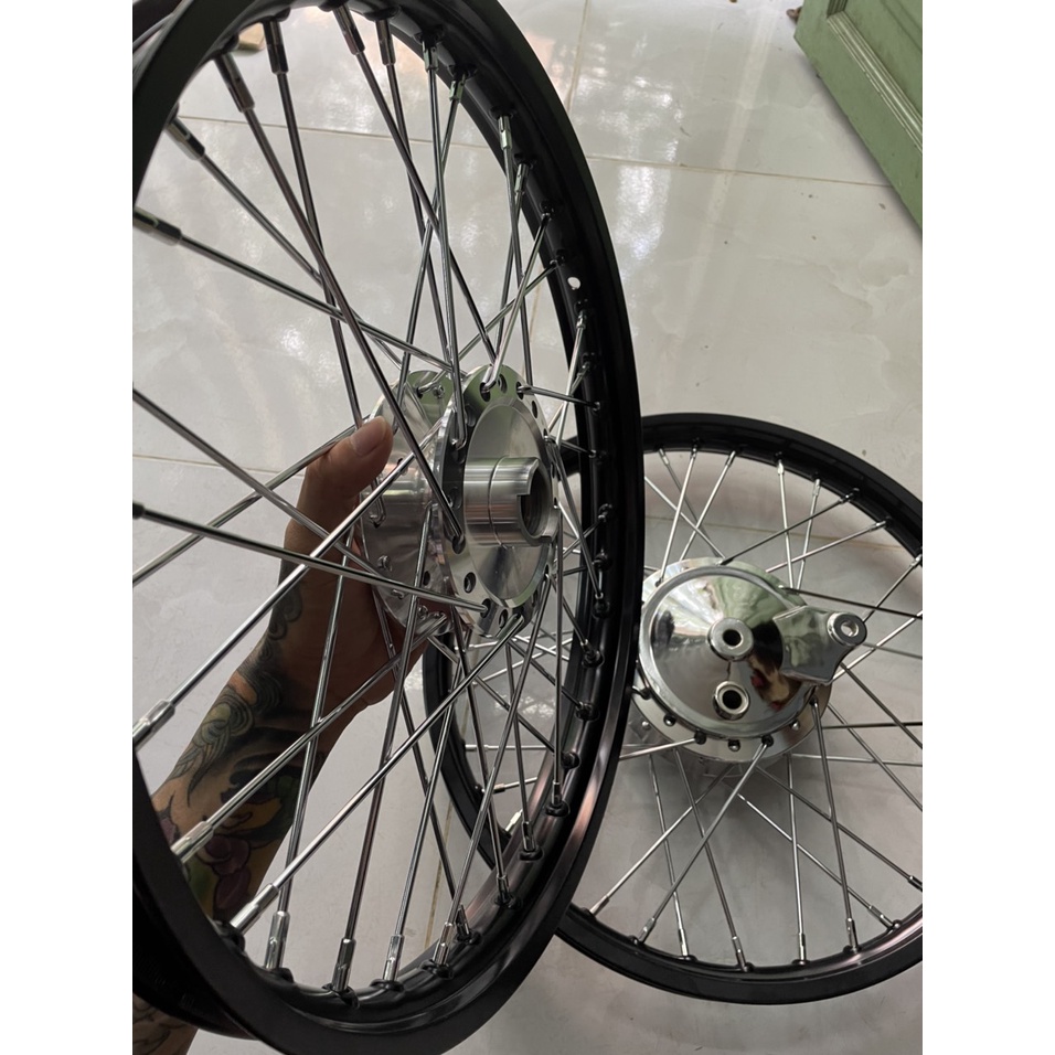 CĐN trước đĩa sau đùm crom dành cho wave 100 và dream và wave s