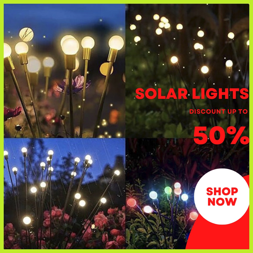 Đèn led ngoài trời, Đèn đom đóm năng lượng mặt trời, đèn trang trí sân vườn