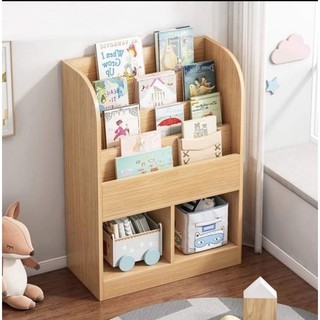 Kệ giá sách cho bé, kệ gỗ đa năng để sách montessori