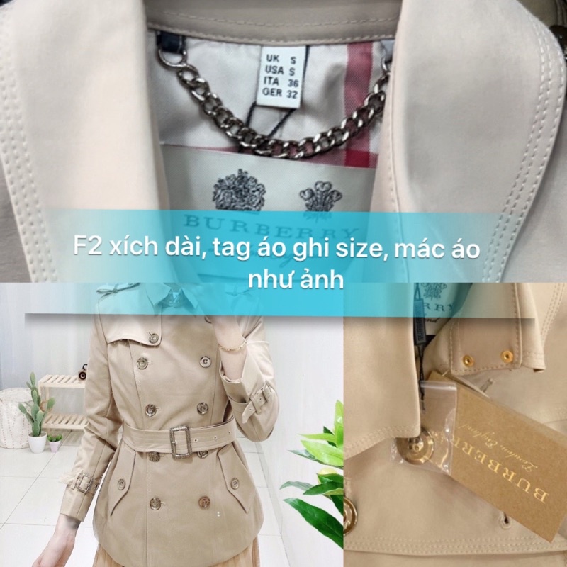 Áo khoác măng tô bbr kaki dáng ngắn QCCC