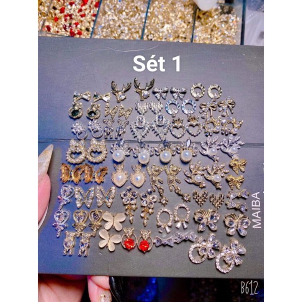 Set 1 Mix 72 Viên Charm Cao Cấp Trang Trí Móng