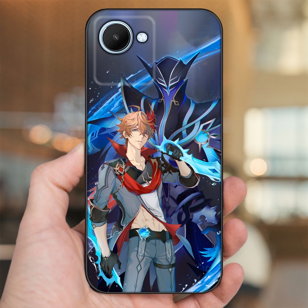 Ốp lưng Realme C30s viền đen in hình Tartaglia Childe Genshin Impact
