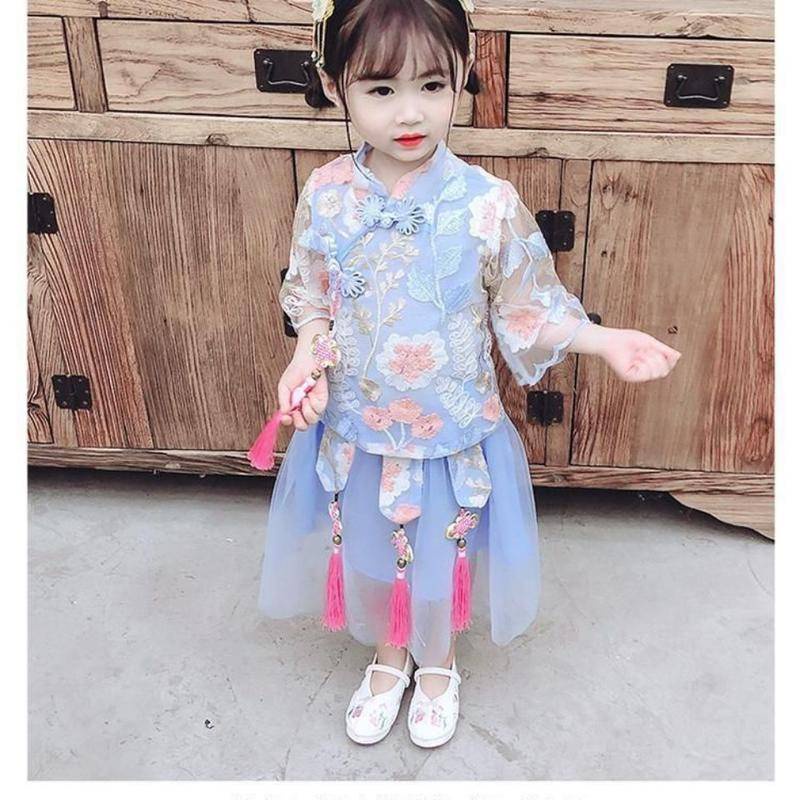 Bộ Hán Phục Phong Cách Trung Hoa Mới 2022 Cho Bé Gái