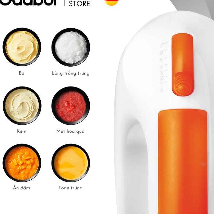 Máy đánh trứng cầm tay GAABOR GE-M01A 7 tốc độ Hàng chính hãng