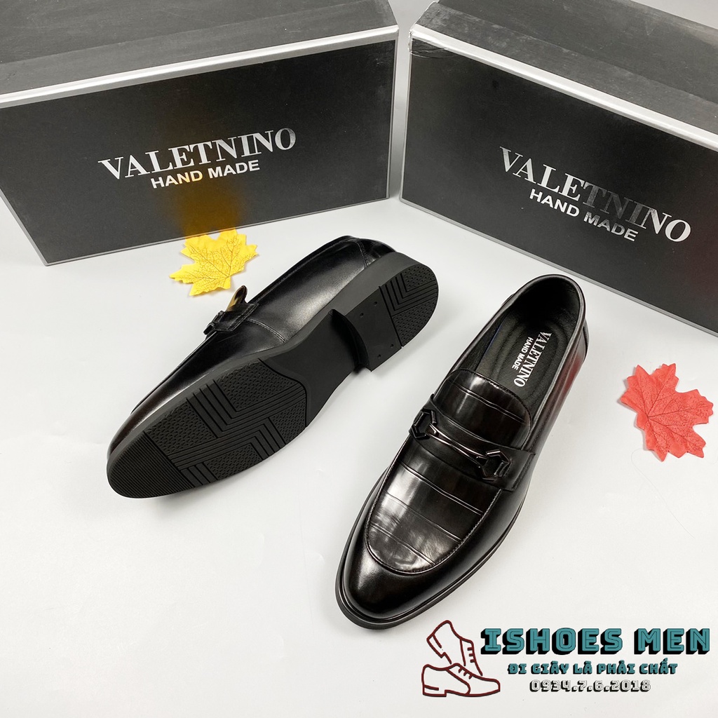 Giày Loafer công sở VALETNINO HAND MADE da Dê dập vân cao cấp Nhập khẩu Full Box MS: K69910