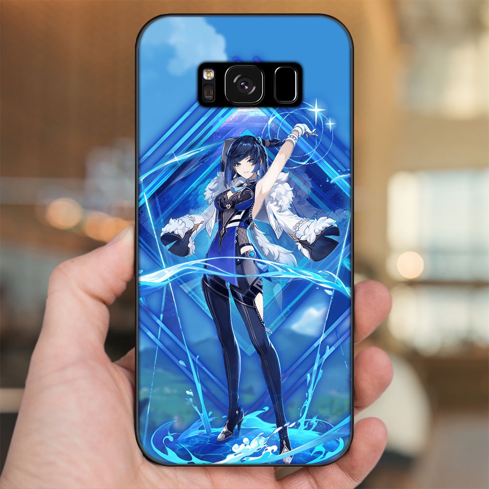 Ốp lưng Samsung S8, S8 Plus viền đen in hình Yelan Genshin Impact