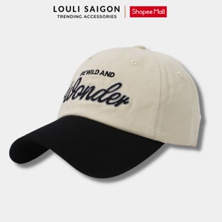 Mũ lưỡi trai LOULI SAIGON thêu chữ WONDER vải kaki cao cấp, form mềm