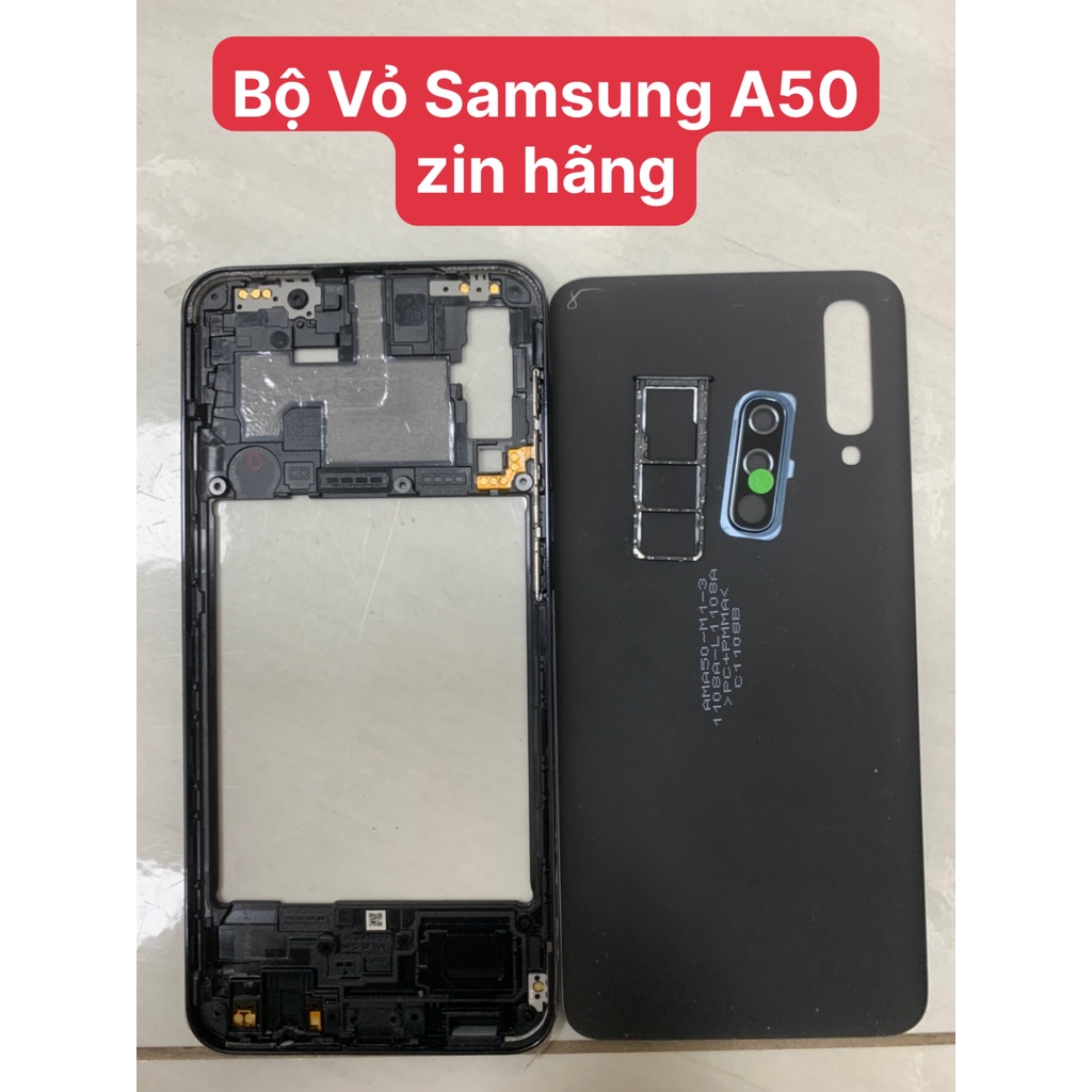 Bộ vỏ samsung A50 zin hãng