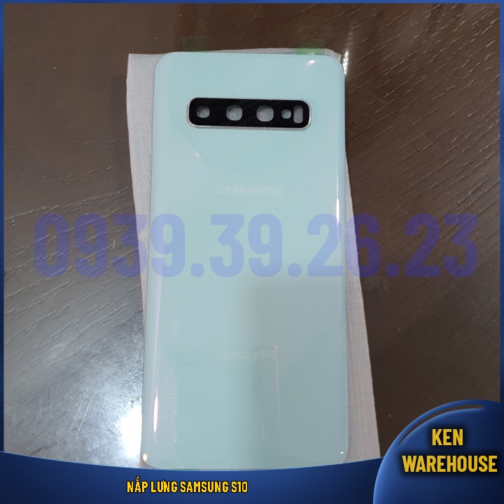Vỏ Nắp lưng điện thoại Samsung Galaxy S10 có kính camera và sẵn keo hàng linh kiện - KEN warehouse
