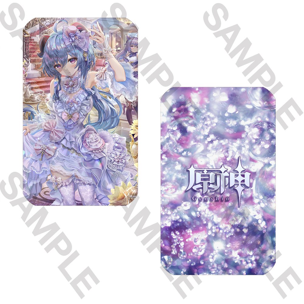 Ảnh card bo góc in hình GENSHIN IMPACT ver LOLI thẻ bo viền 5*8cm anime chibi game 1 tấm