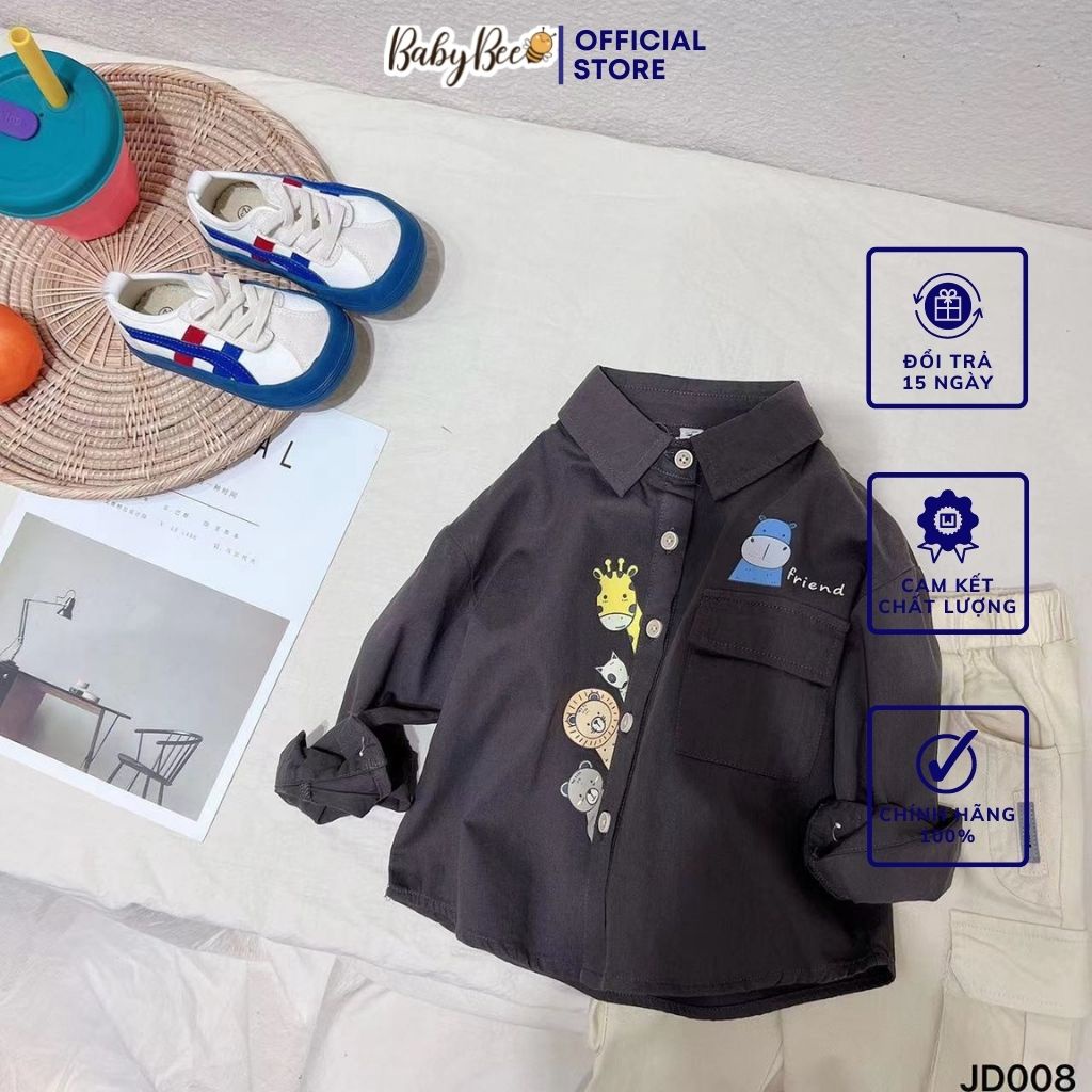 Áo sơ mi bé trai Hàn Quốc BabyBee áo bé trai size đại 10-20kg họa tiết caro SM22