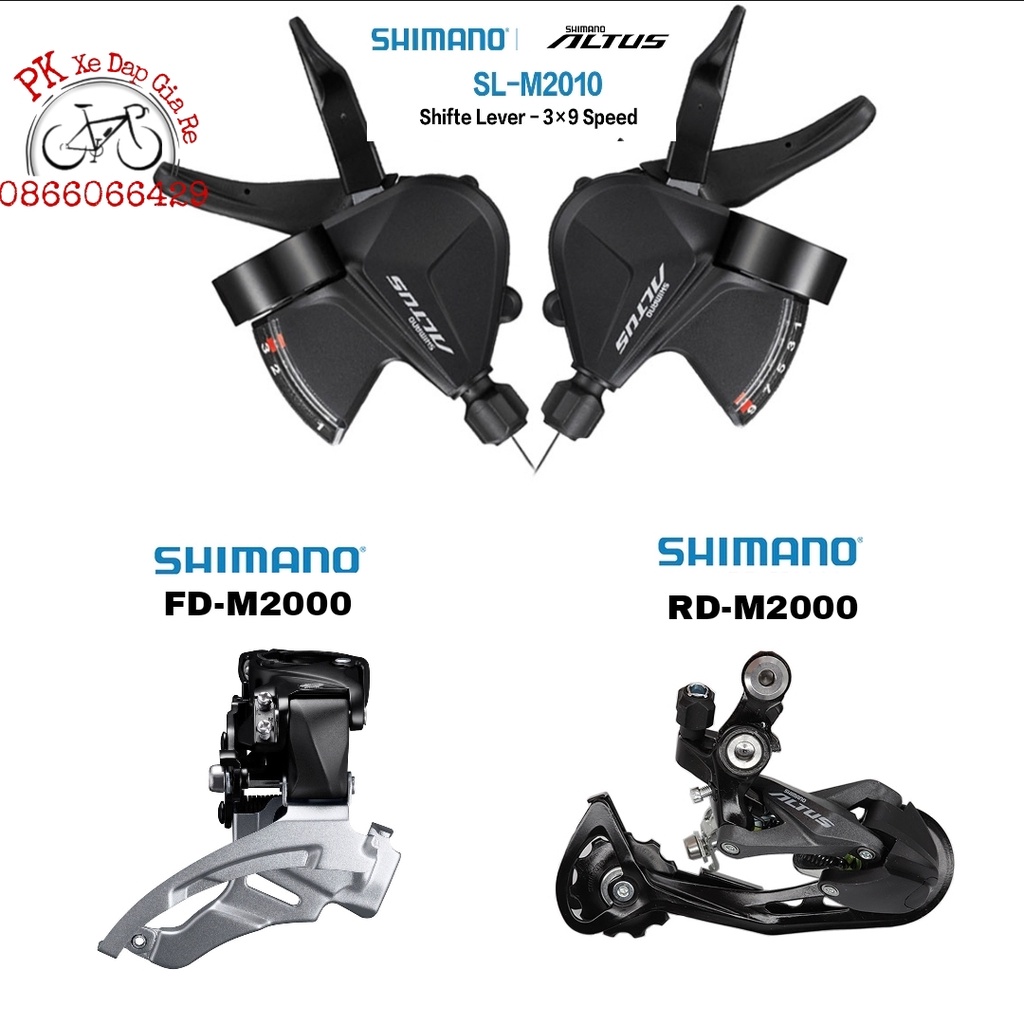 Bộ chuyển động - Bộ Group Shimano Altus M2010 3x9 Speed - Hàng Chính Hãng