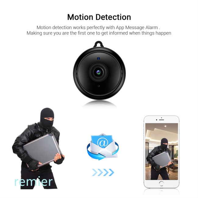 Camera Mini Ip Wifi Không Dây Hd 1080p Hai Chiều Phát Hiện Chuyển Động Ban Đêm V380