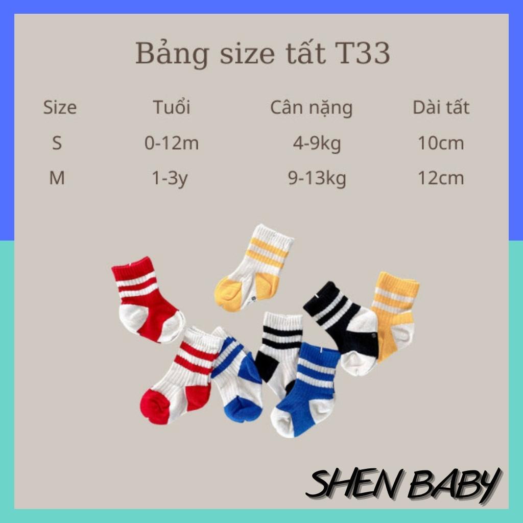 Tất vớ cao cổ cho bé kiểu dáng kẻ ngang đáng yêu cho bé T33 Mica baby