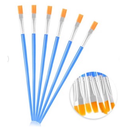 Combo 6 Màu Acrylic Hũ 120ml, 1 Dung Dịch Pha Loãng Màu Acrylic 120ml, 4 Cọ Vẽ Chicken 5D Bộ Màu Tập Vẽ Tranh Cơ Bản