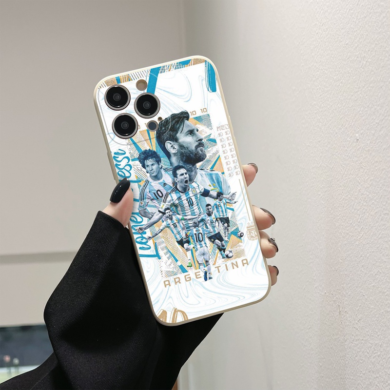 Ốp lưng iphone Ốp Điện Thoại TPU Silicon Mềm Hình Cầu Thủ Messi Cho iPhone 7 8 iPhone 11 Pro Max 12 13 14 Plus X XS Xr iPhone