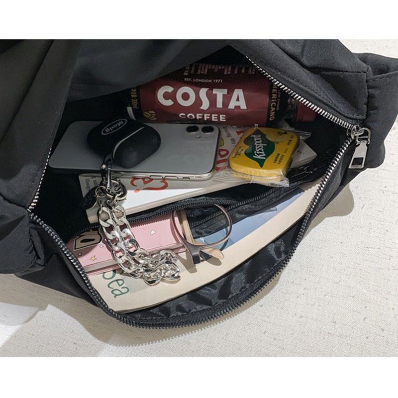 MISCHA Túi Xách canvas Cỡ Lớn Màu Đen Đính Nơ Thời Trang Cho Nữ