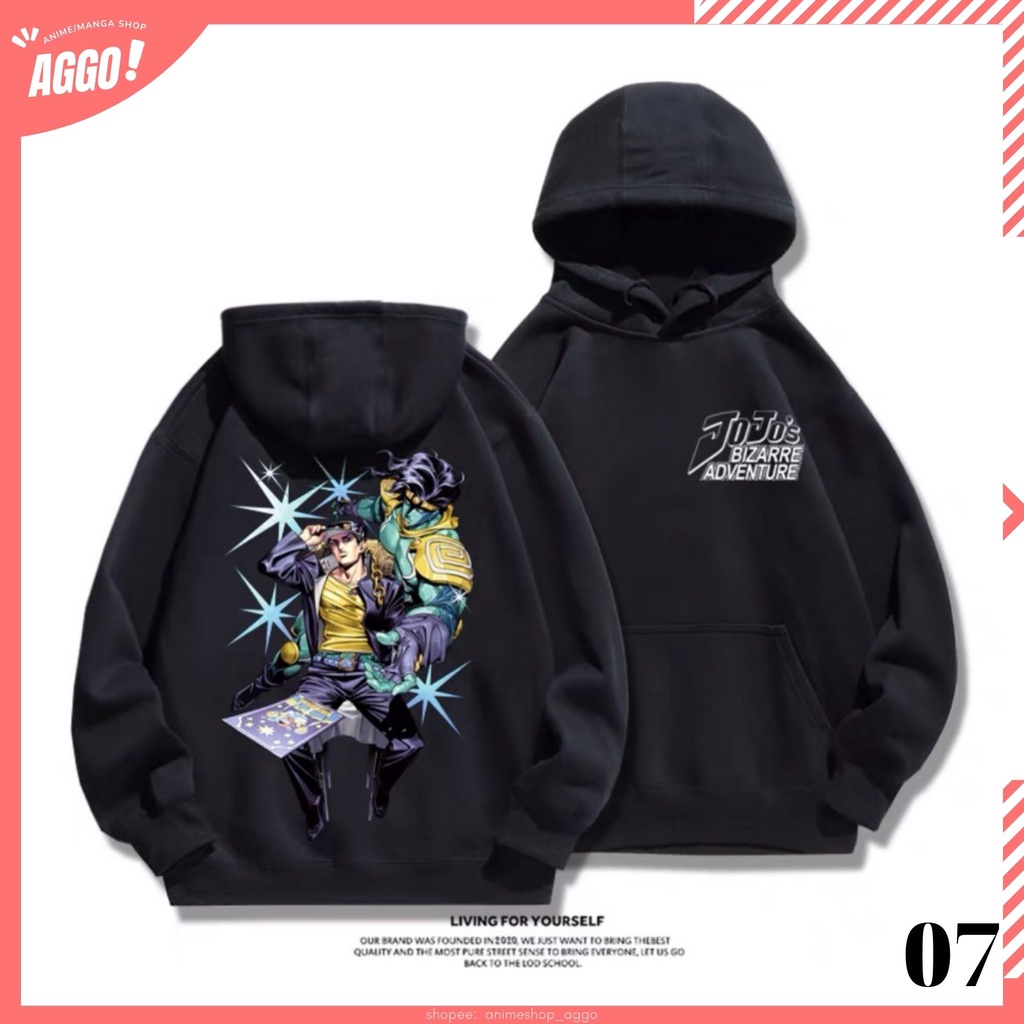 Áo Hoodie Nỉ Anime Jojo Bizarre Adventure, Áo Nỉ Dày Dặn Phong Cách Trẻ Trung Năng Động Form Rộng Nam Nữ Đủ Size