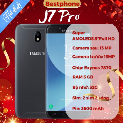 Điện thoại Samsung J7pro 2sim ram 3G/16G máy Chính Hãng BP07