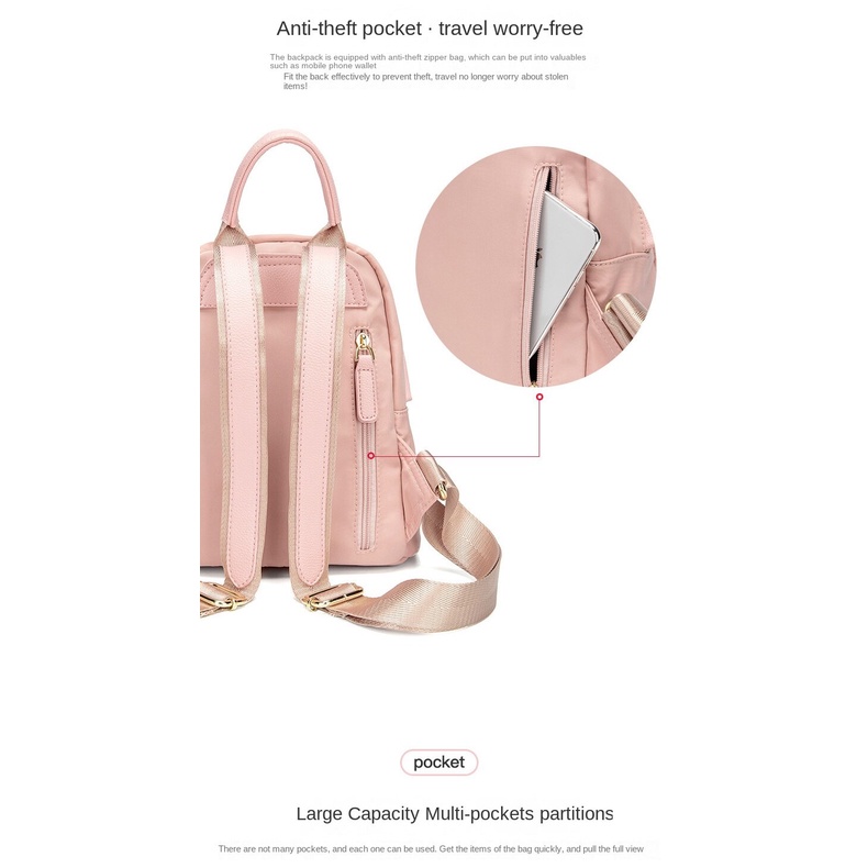 Ba Lô Vải Oxford Thời Trang Hàn Quốc Dành Cho Nữ