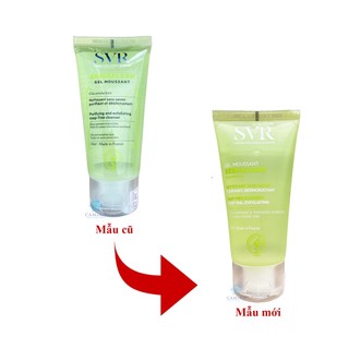 (Quà) Sữa rửa mặt làm sạch và loại bỏ tế bào chết không xà phòng SVR Sebiaclear Gel 55ml - 200ml