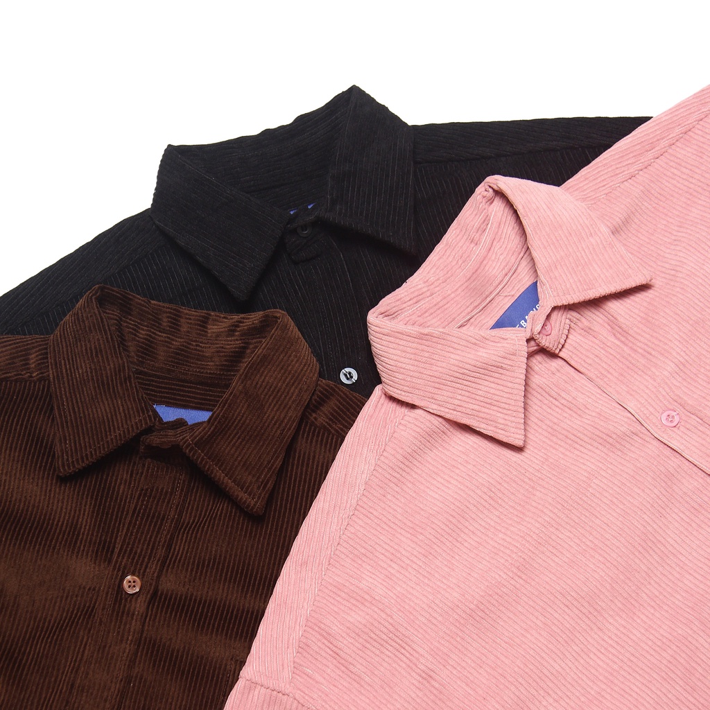 Usthebasic - Áo Corduroy Polo Long Sleeve Tshirt