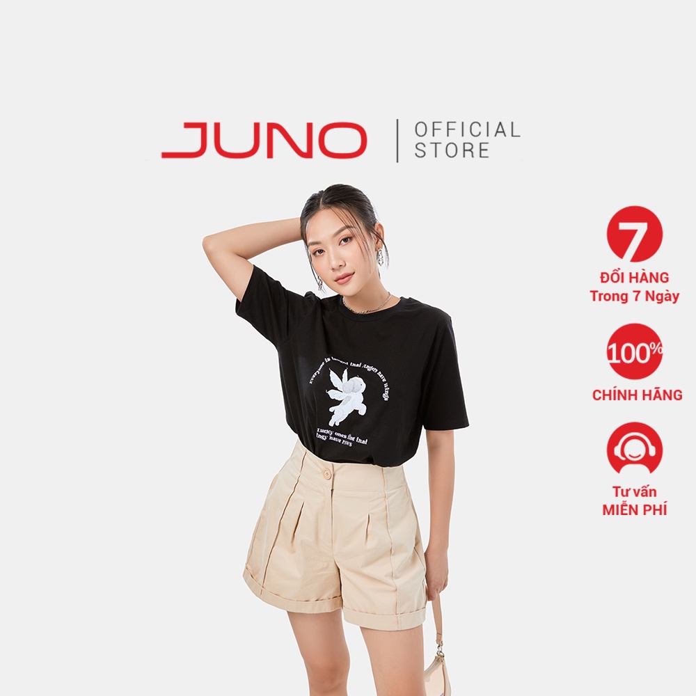 Áo Thun Nữ Thời Trang JUNO Hoạ Tiết Oversize Pet Club JNATH028